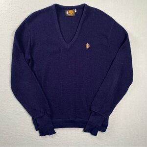 Vintage Kenny Rogers V-Neck Sweater Mens Medium 80s Western Cowboy Pullover